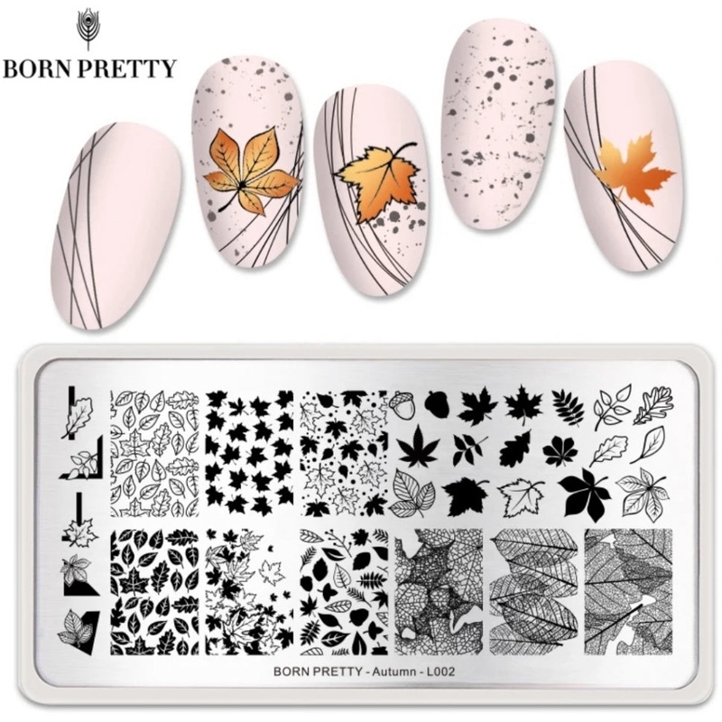 Stamping Platte Schablone Herbstmotive Autumn L002