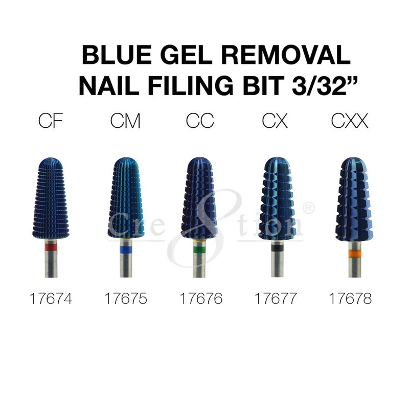 Cre8tion – Blue Gel Removal – Nail Filing Bit – 3/32″ Fine