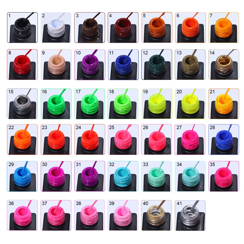 (39 Colors) Dynamic No-Wipe Liner Gel Collection for Professional NW 01
