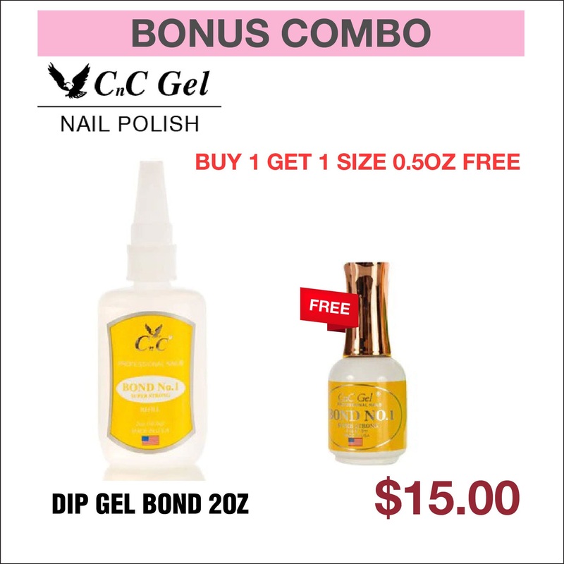(Bonus Combo) CnC Dip Gel 2oz – Buy 1 Get 1 Size 0.5oz Free Dip Gel Bond