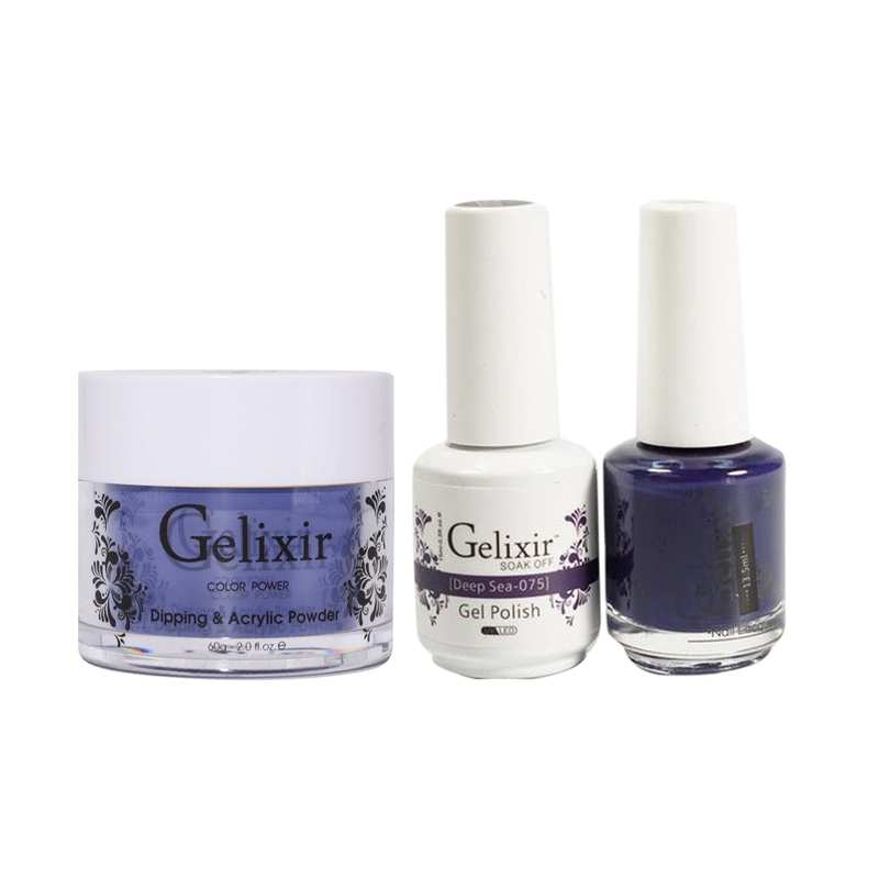 Gelixir 3 in 1 – 075 Deep Sea – Acrylic & Dip Powder, Gel & Lacquer