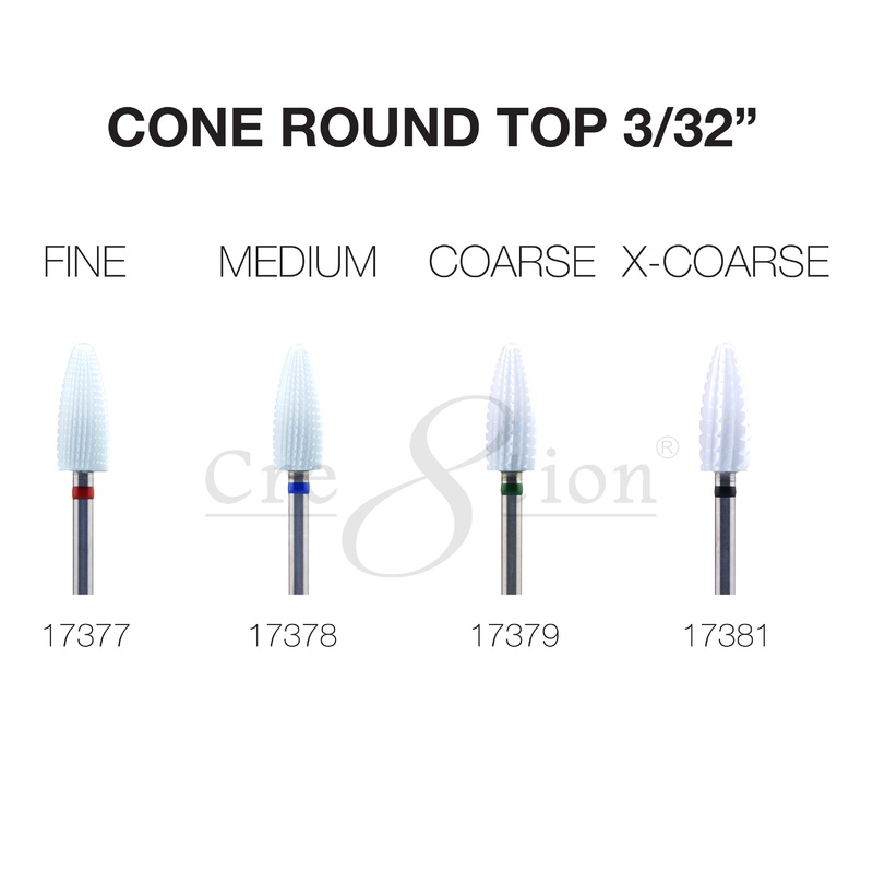 Cre8tion – Ceramic Bits – Cone Round Top – 3/32″
