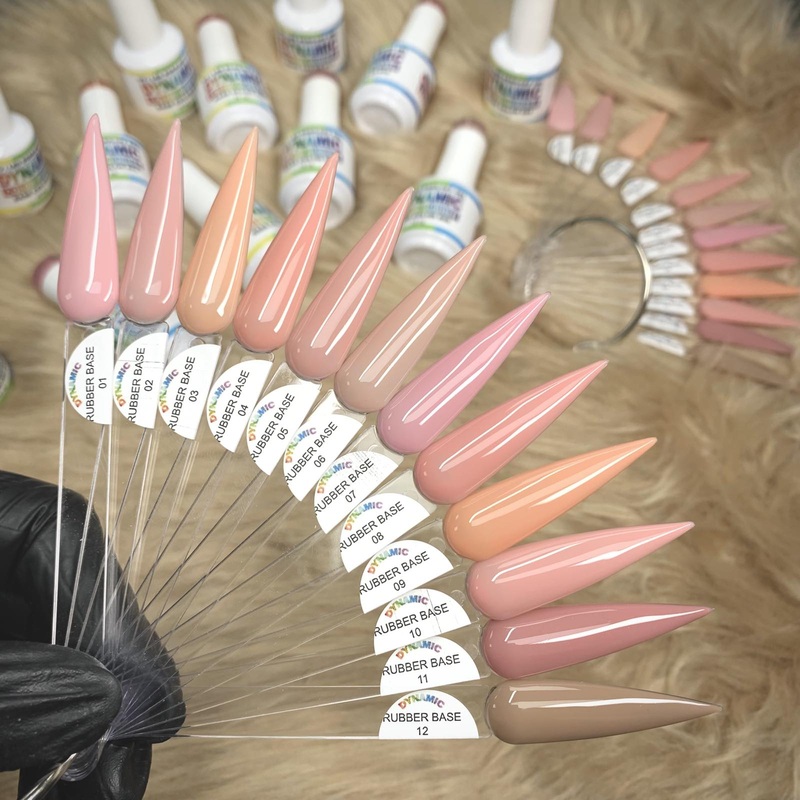 (BIAB) Rubber Base Nude Color Builder Gel Polish Collection From 01 to 12 Rubber base 01