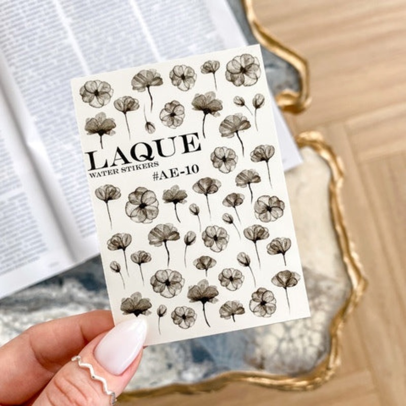 Sticker Design AE10 schwarz von LAQUE (Wasserlsliche Aufkleber)